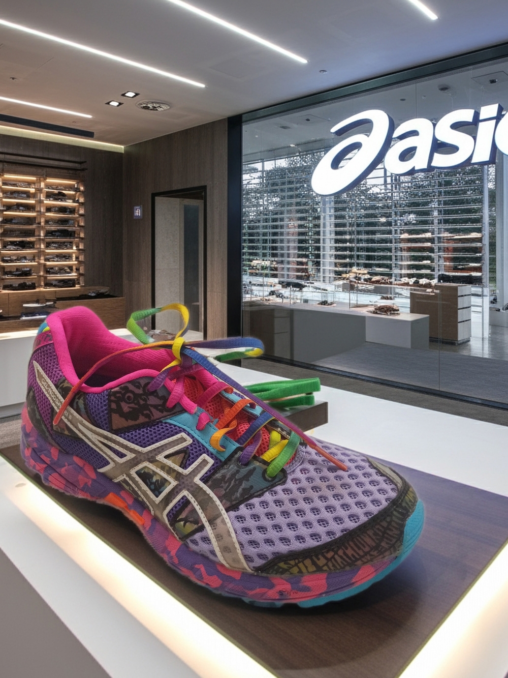 ASICS Women's Tri-Noosa 8 Rainbow Laces Vibrant Colors IGS Running Shoe 7